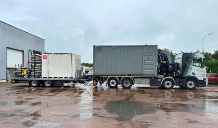 Chaudière mobile 2 MW sur le camion de transport