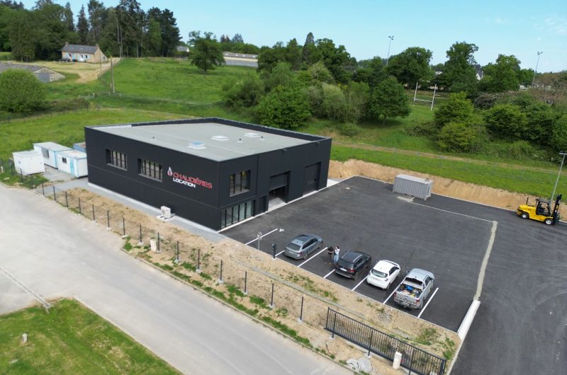 Bâtiment Chaudières Location Grand Ouest vue par drone